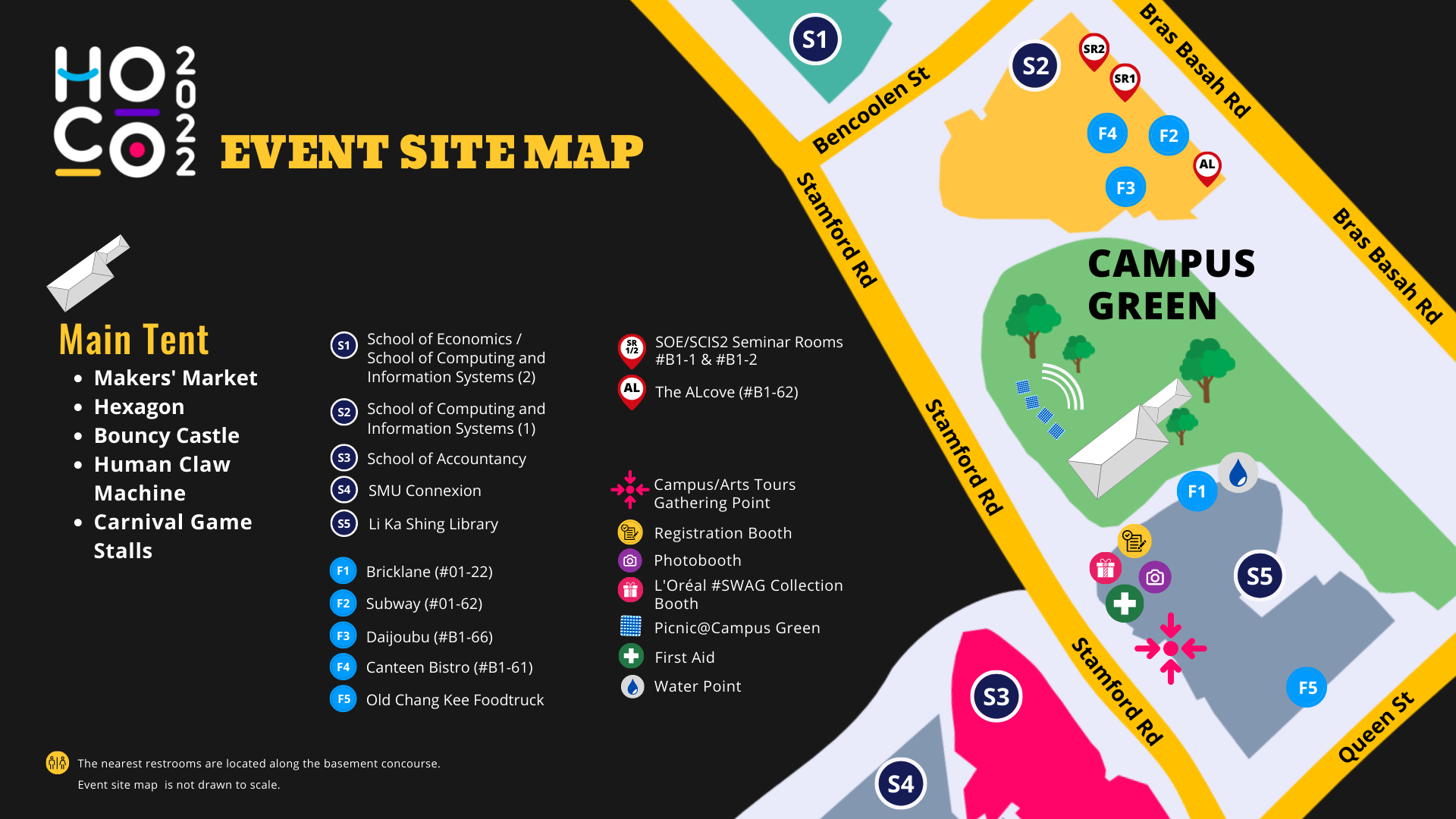 SMUHOCO22 Event Site Map